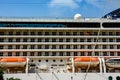 Cruise liner cabins. View from outside Royalty Free Stock Photo