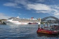 Cruise liner Carnival Legend parked in the Sydney Harbour, Sydney, Australia Royalty Free Stock Photo