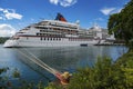 Cruise liner in harbor of Port Antonio, Jamaica