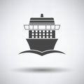 Cruise liner icon front view