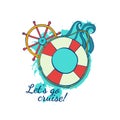 Cruise on the liner. Marine themes. Summer voyage. Sea and ocean