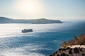 Cruise liner near the Greek Islands Royalty Free Stock Photo