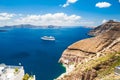 Cruise liner near the Greek Islands Royalty Free Stock Photo