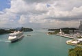 Cruise liner near Singapore