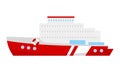 Cruise liner semi flat color vector object