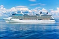 Cruise liner ship in the ocean Royalty Free Stock Photo