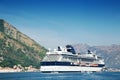 Cruise liner ship swimming at blue Adriatic sea Royalty Free Stock Photo