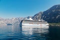 Cruise liner ship swimming at blue Adriatic sea Royalty Free Stock Photo