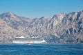 Cruise liner ship swimming at blue Adriatic sea Royalty Free Stock Photo