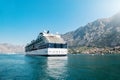 Cruise liner ship swimming at blue Adriatic sea Royalty Free Stock Photo