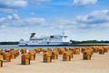 Cruise liner in Travemunde Royalty Free Stock Photo