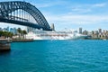 Cruise Liner under Sydney Harbour Bridge