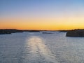 Cruise Liner Wake Stockholm Archipelago Royalty Free Stock Photo