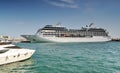 Cruise liner in Yalta port Royalty Free Stock Photo