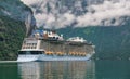 Cruise Liners On Geiranger fjord, Norway Royalty Free Stock Photo