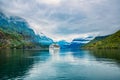 Cruise Liners On Hardanger fjorden