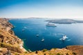 Cruise liners near the Greek Islands Royalty Free Stock Photo
