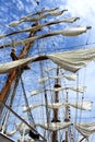 Cruise mast and sail Royalty Free Stock Photo