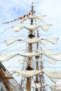 Cruise mast and sail Royalty Free Stock Photo