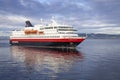 Cruise with a modern ship near Trondheim, Norway