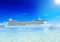 Cruise Ocean and Blue Sky Royalty Free Stock Photo
