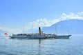 Cruise with paddle-wheel steam boat on Leman Lake