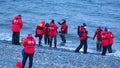 Cruise passengers in Antarctica