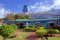 Cruise port in Castries, St Lucia Royalty Free Stock Photo