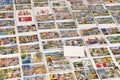 Cruise ports of call postcards with rear blank Royalty Free Stock Photo