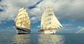 Cruise on a sailing ship. Sailing. Luxury yacht. Royalty Free Stock Photo