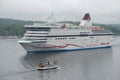 Cruise sea ferry `Viking Cinderella` enters the harbor of Stockholm Royalty Free Stock Photo