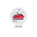 Cruise Sea Travel Vacation Icon Royalty Free Stock Photo