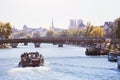 Cruise on Seine river in Paris