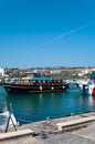 Cruise ship in Agia-Napa harbor Royalty Free Stock Photo