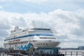 The cruise ship Aida moored at Liverpool docks