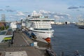 Cruise ship AIDA perla in the harbor of Hamburg at the Altona Cruise Center, Germany Royalty Free Stock Photo