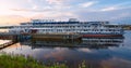 Cruise ship Alexandre Benois on river berth, Rybinsk, Russia