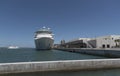 Cruise ship alongside Port Canaveral Passenger Terminal 1 Florida USA Royalty Free Stock Photo