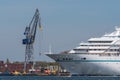 Cruise ship Amadea is sailing at the Noordzeekanaal. Royalty Free Stock Photo