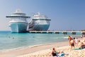 Cruise Ship Anchored in Grand Turk Royalty Free Stock Photo