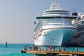 Cruise Ship Anchored in Grand Turk, Caicos Islands Royalty Free Stock Photo