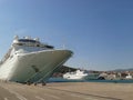 Cruise ship anchored in the harbor Royalty Free Stock Photo