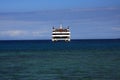 Cruise ship anchored in the tropics Royalty Free Stock Photo