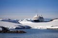 Cruise ship in Antarctica Royalty Free Stock Photo