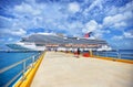 Cruise ship in beautiful sunny day Royalty Free Stock Photo