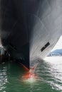 Cruise ship bow in water Royalty Free Stock Photo