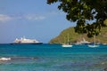 A cruise ship calling at admiralty bay, bequia