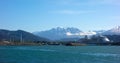 A cruise ship calling at the coastal port of seward Royalty Free Stock Photo