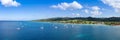 Cruise ship Caribbean vacation. Saint Croix Frederiksted US Virgin Islands panoramic shoreline Royalty Free Stock Photo