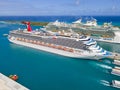 Cruise ship Carnival Conquest, Nassau, Bahamas Royalty Free Stock Photo